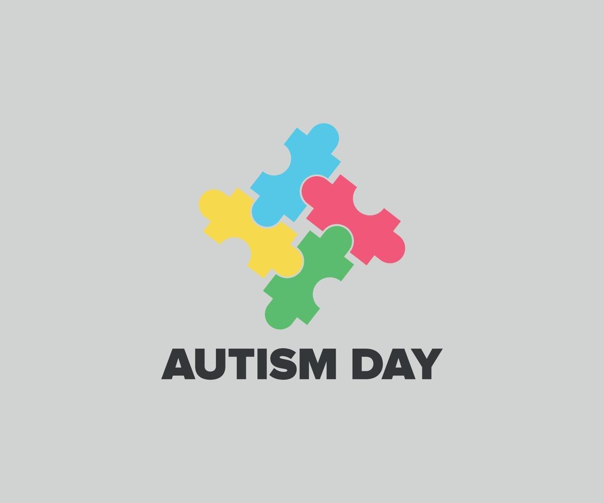vetor moderno do dia da consciência do autismo