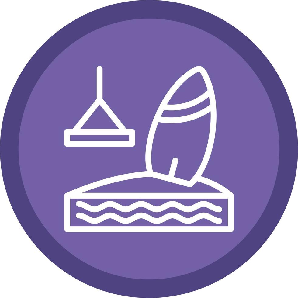 design de ícone vetorial de wakeboard vetor