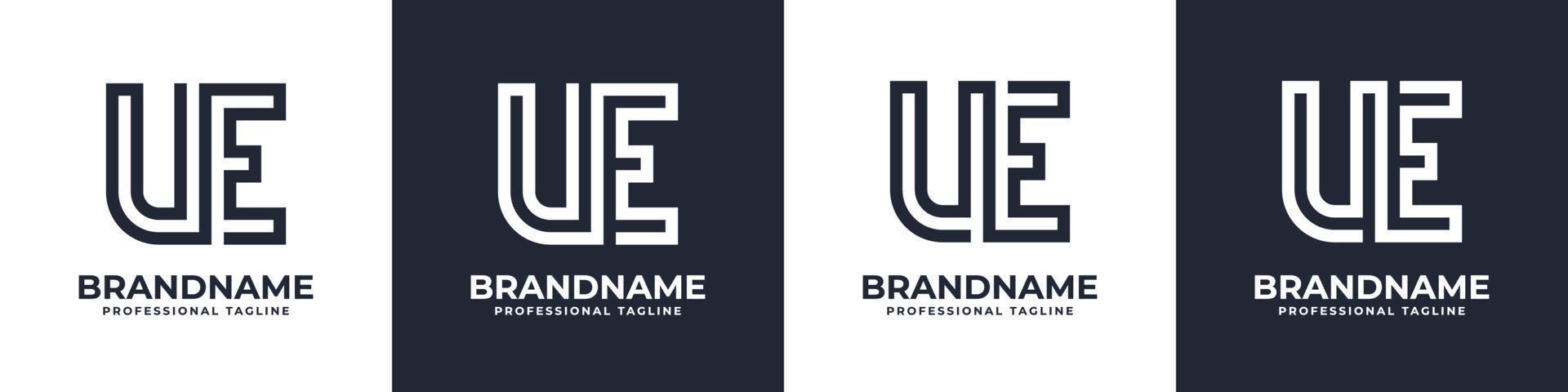 simples ue monograma logotipo, adequado para qualquer o negócio com ue ou eu inicial. vetor