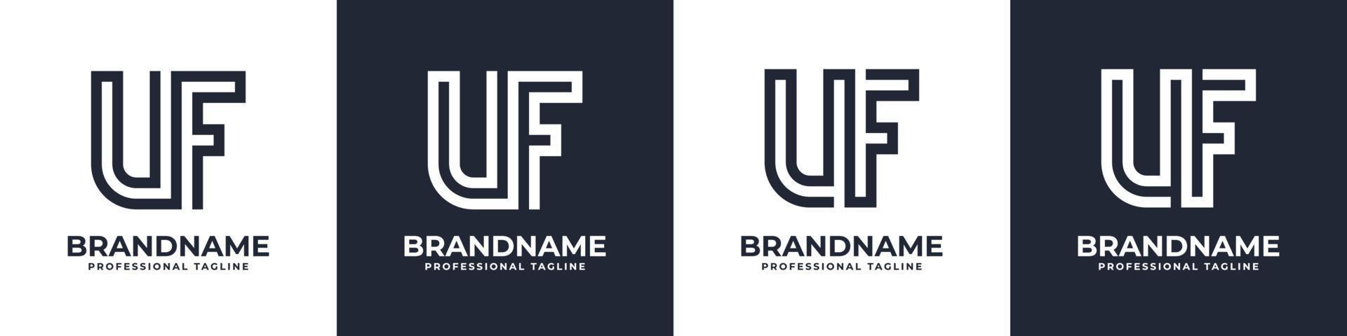 simples uf monograma logotipo, adequado para qualquer o negócio com uf ou fu inicial. vetor