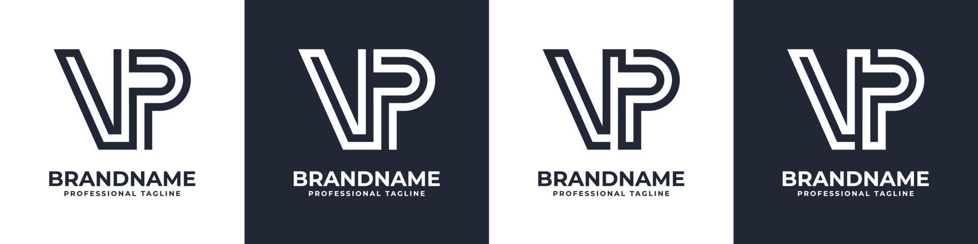 simples vp monograma logotipo, adequado para qualquer o negócio com vp ou pv inicial. vetor