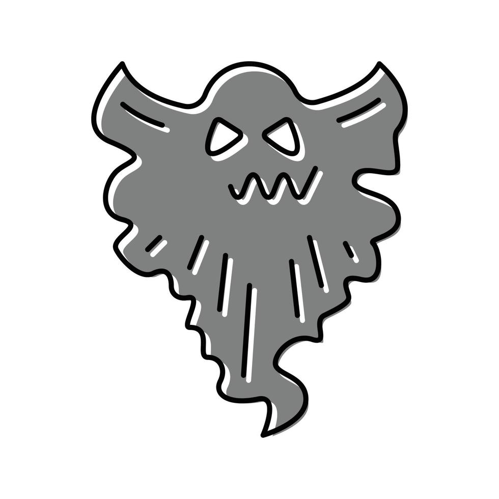 demônio fantasma cor ícone vetor ilustração