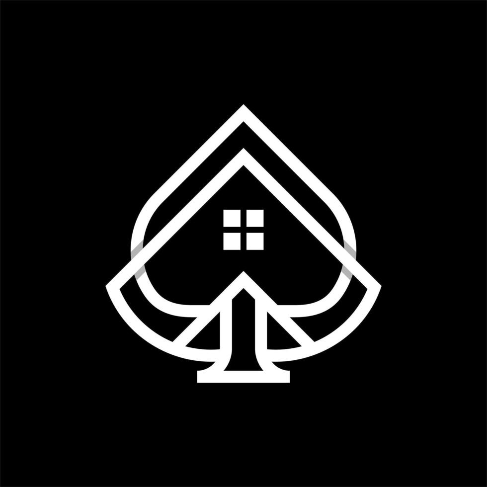 pá casa linha moderno criativo logotipo Projeto vetor