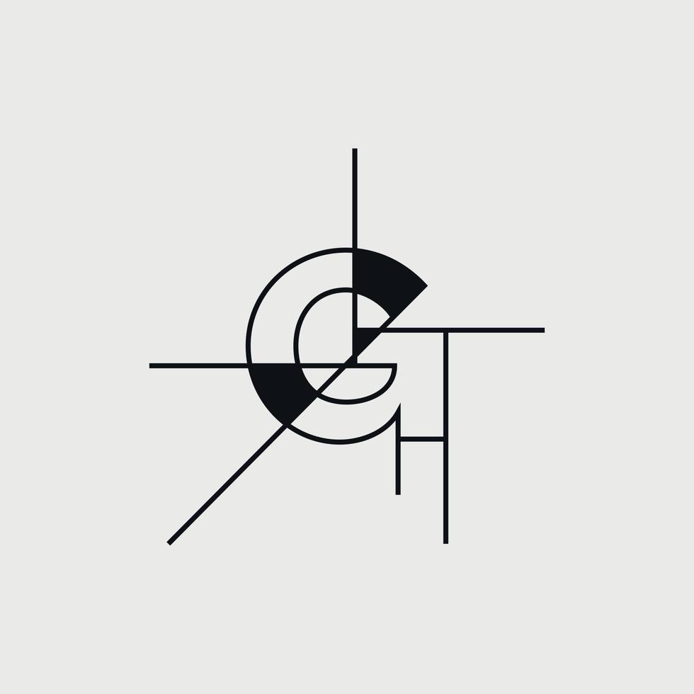 carta g moderno monograma arquiteto logotipo vetor