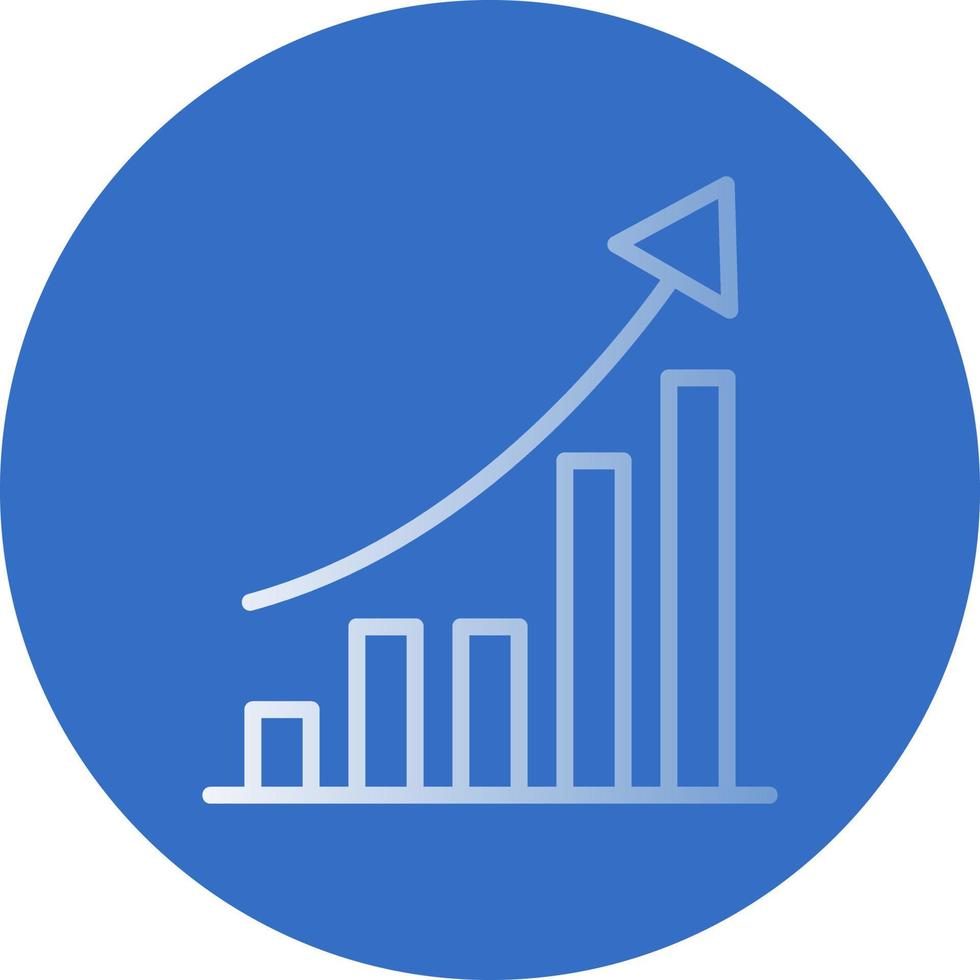 design de ícones vetoriais de gráfico de crescimento vetor