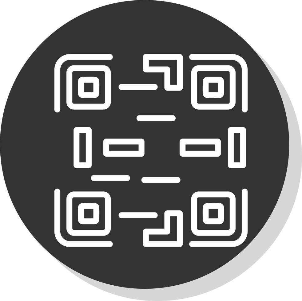 design de ícone vetorial de código qr vetor