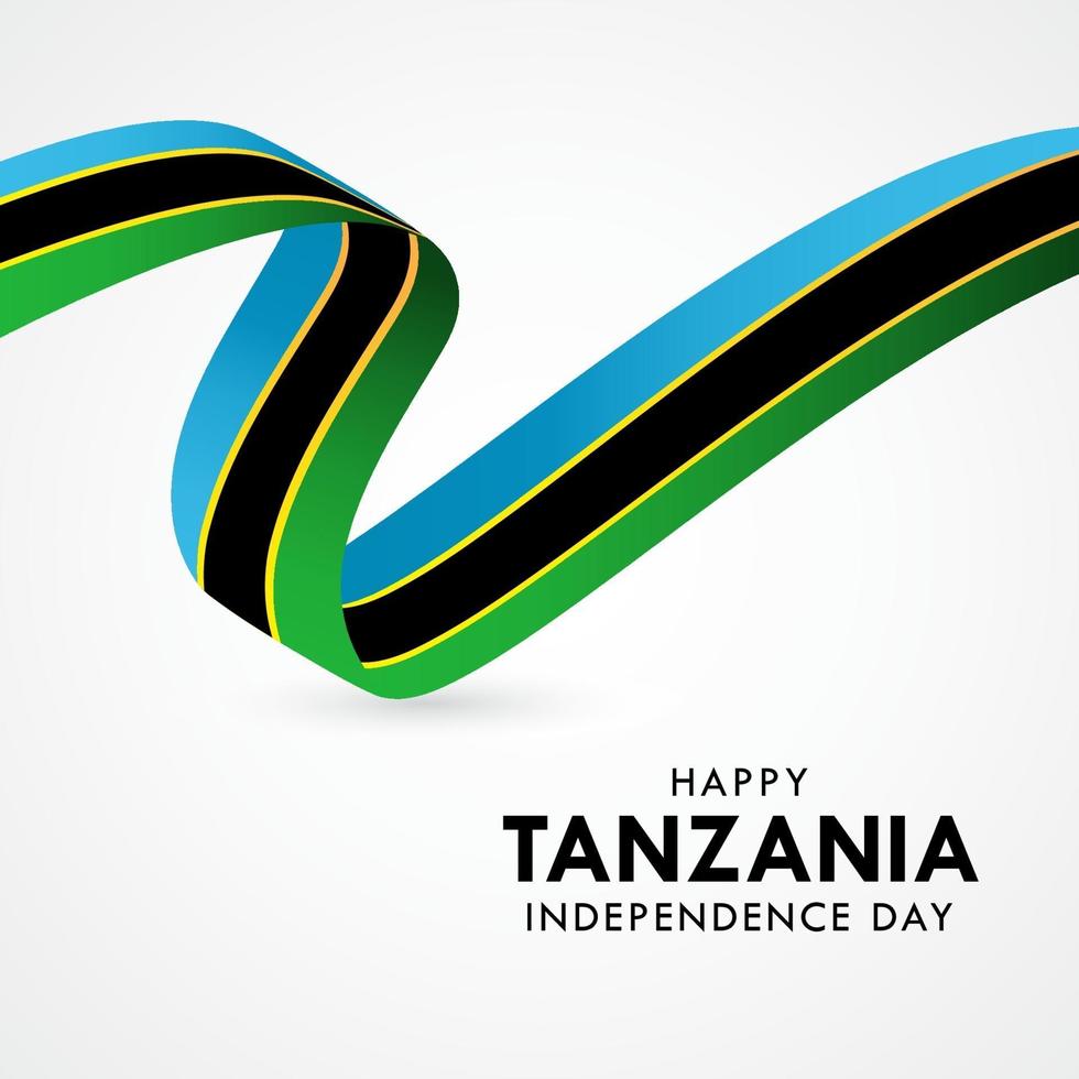 feliz tanzânia dia da independência celebração ilustração vetorial modelo design vetor