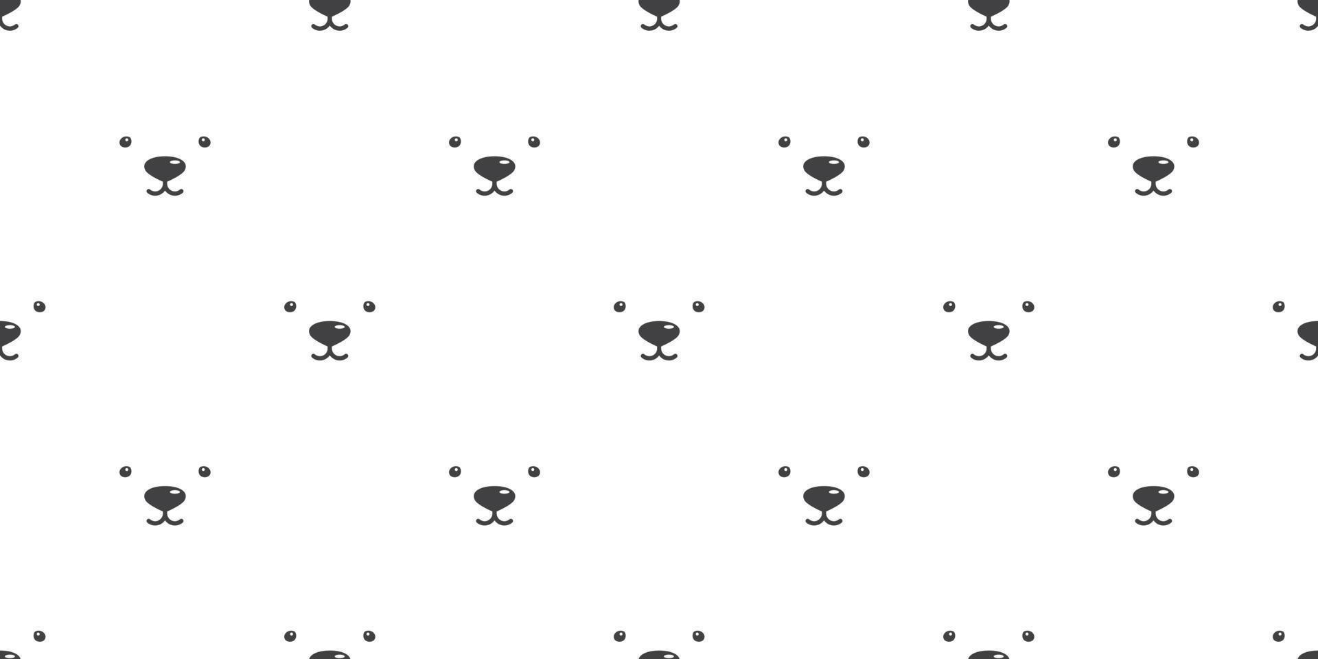 Urso desatado padronizar vetor polar Urso face isolado fundo papel de parede branco