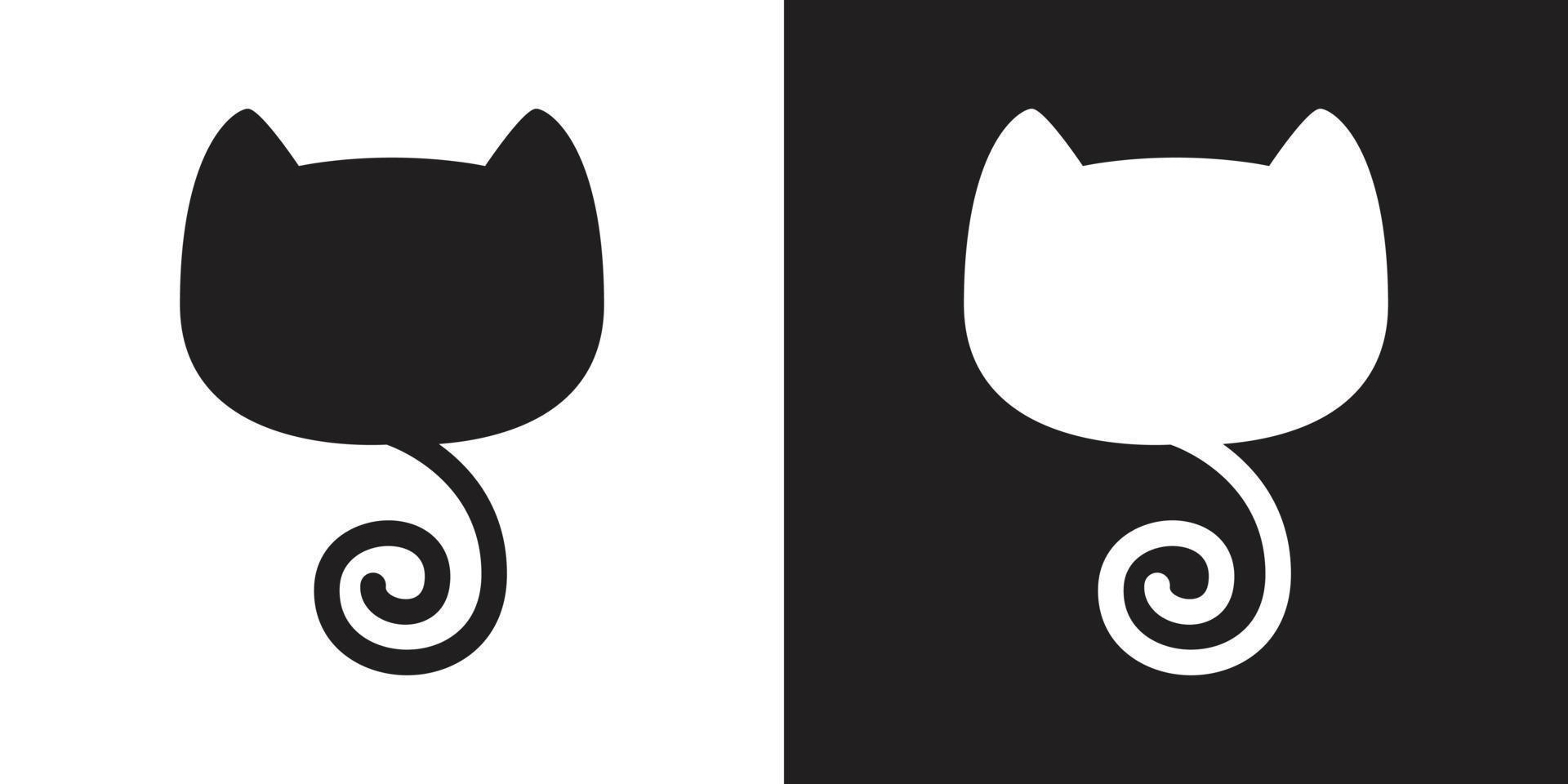 gato vetor gatinho rabo ícone logotipo desenho animado ilustração personagem