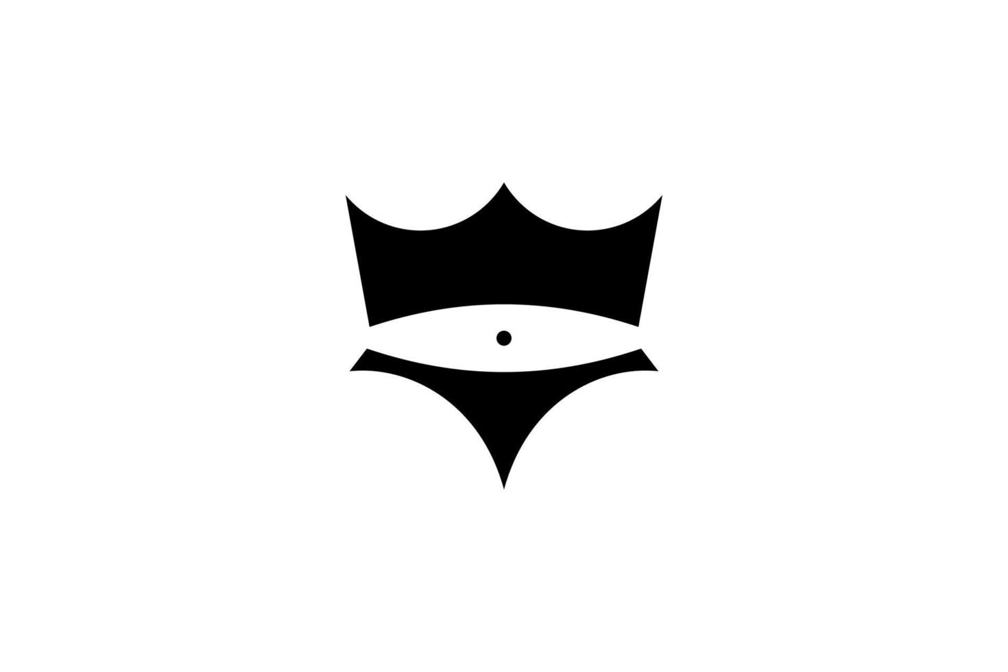 Preto branco rainha roupa íntima logotipo vetor