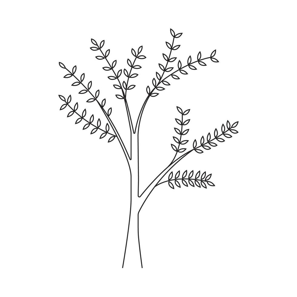mão desenhado ilustração Primavera árvore. vetor