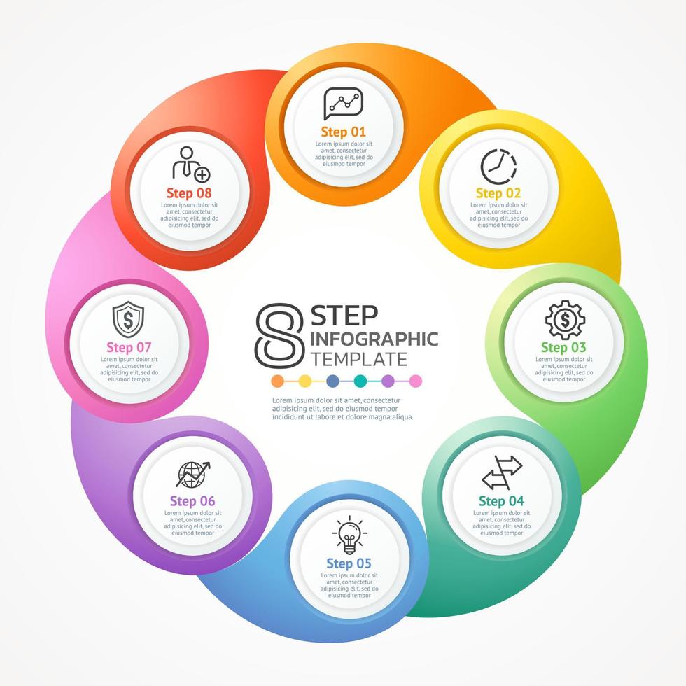 infográfico círculo modelo fundo vetor