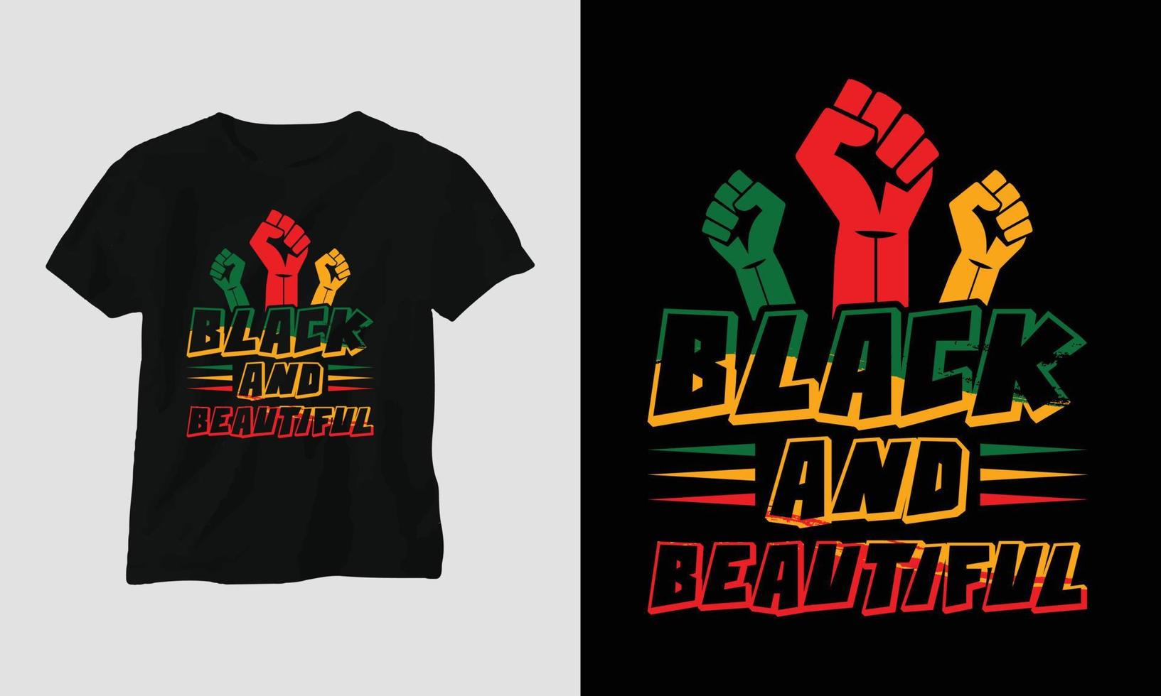 t-shirt do mês da história negra e design de vestuário. impressão vetorial, tipografia, pôster, brasão de armas, festival vetor