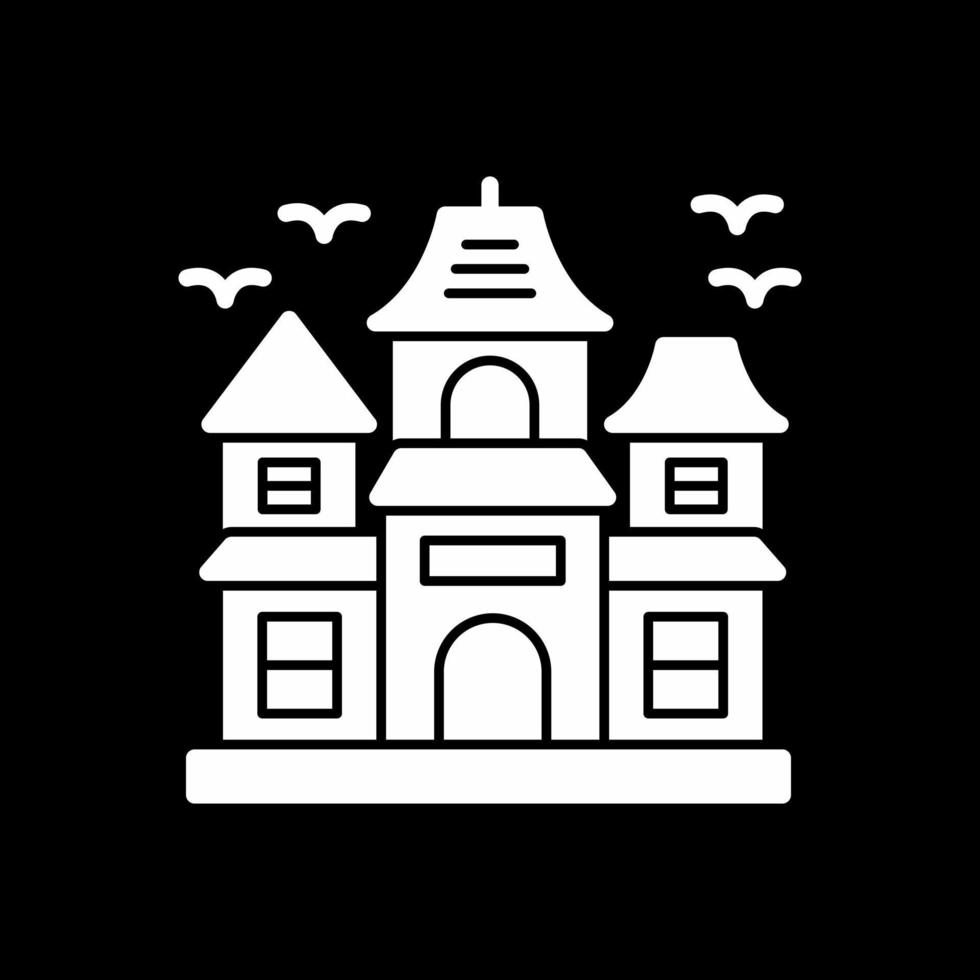 design de ícone de vetor de casa assombrada