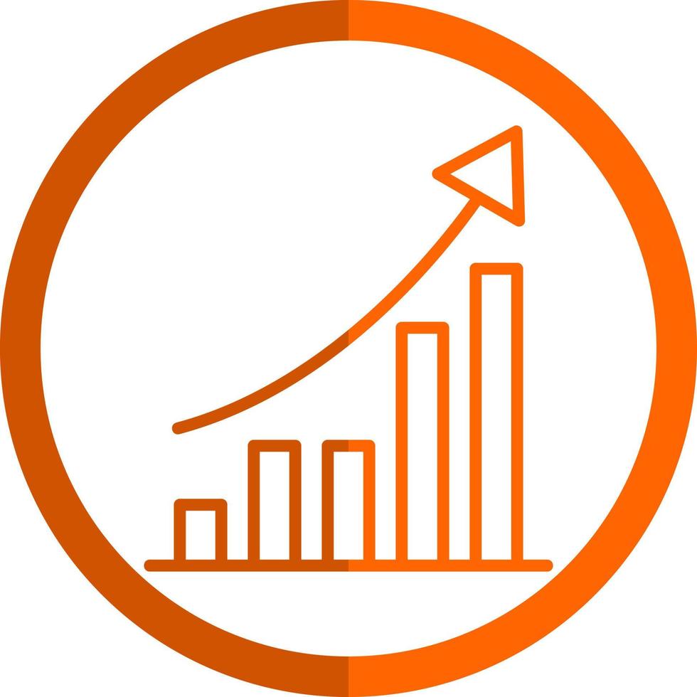 design de ícones vetoriais de gráfico de crescimento vetor