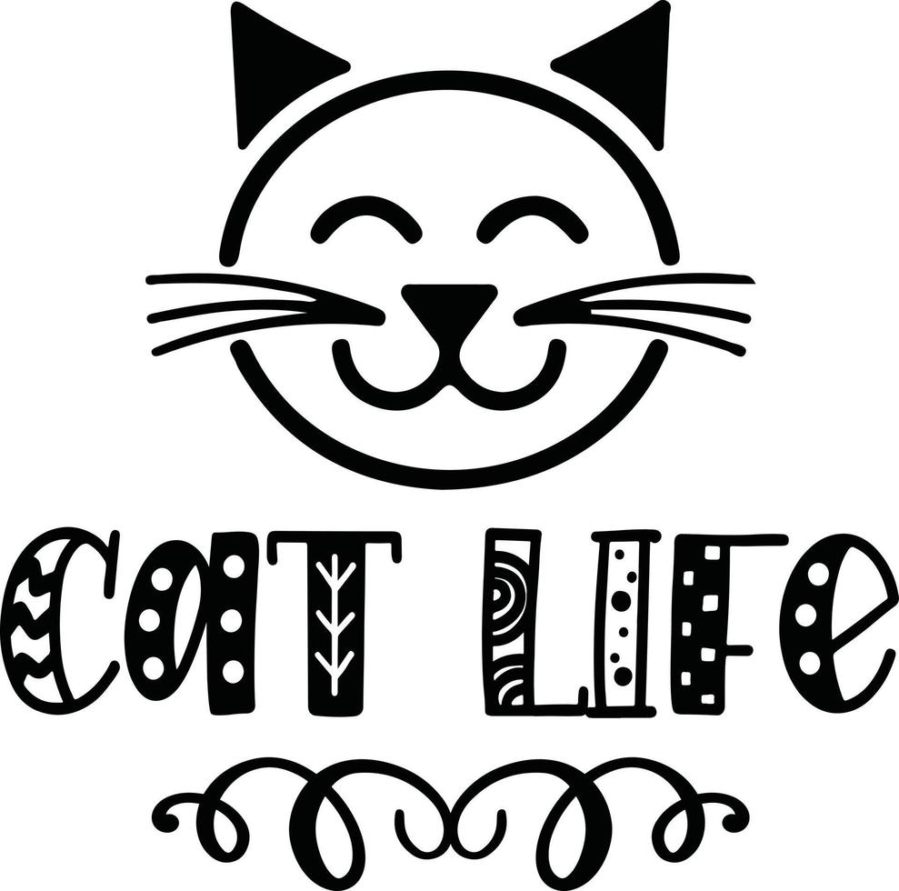 design svg de gato vetor