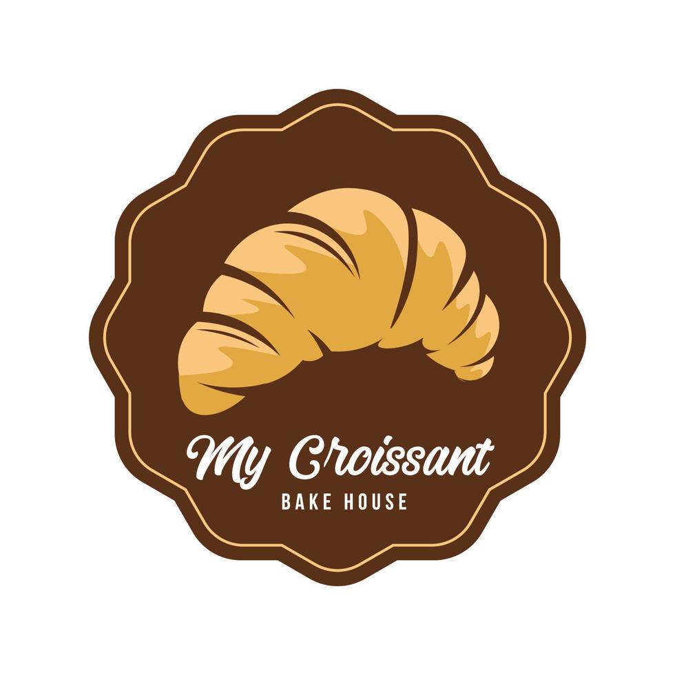 croissant vetor ilustração logotipo projeto, perfeito para padaria fazer compras logotipo