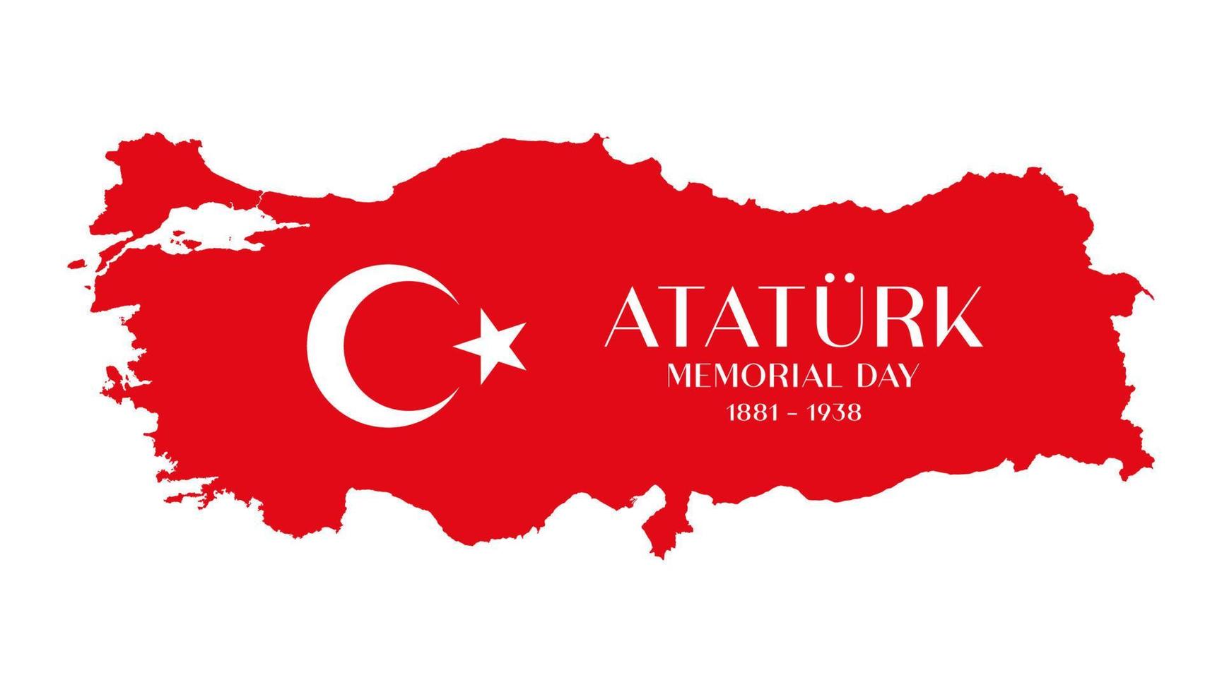 Ataturk memorial dia, vetor ilustração