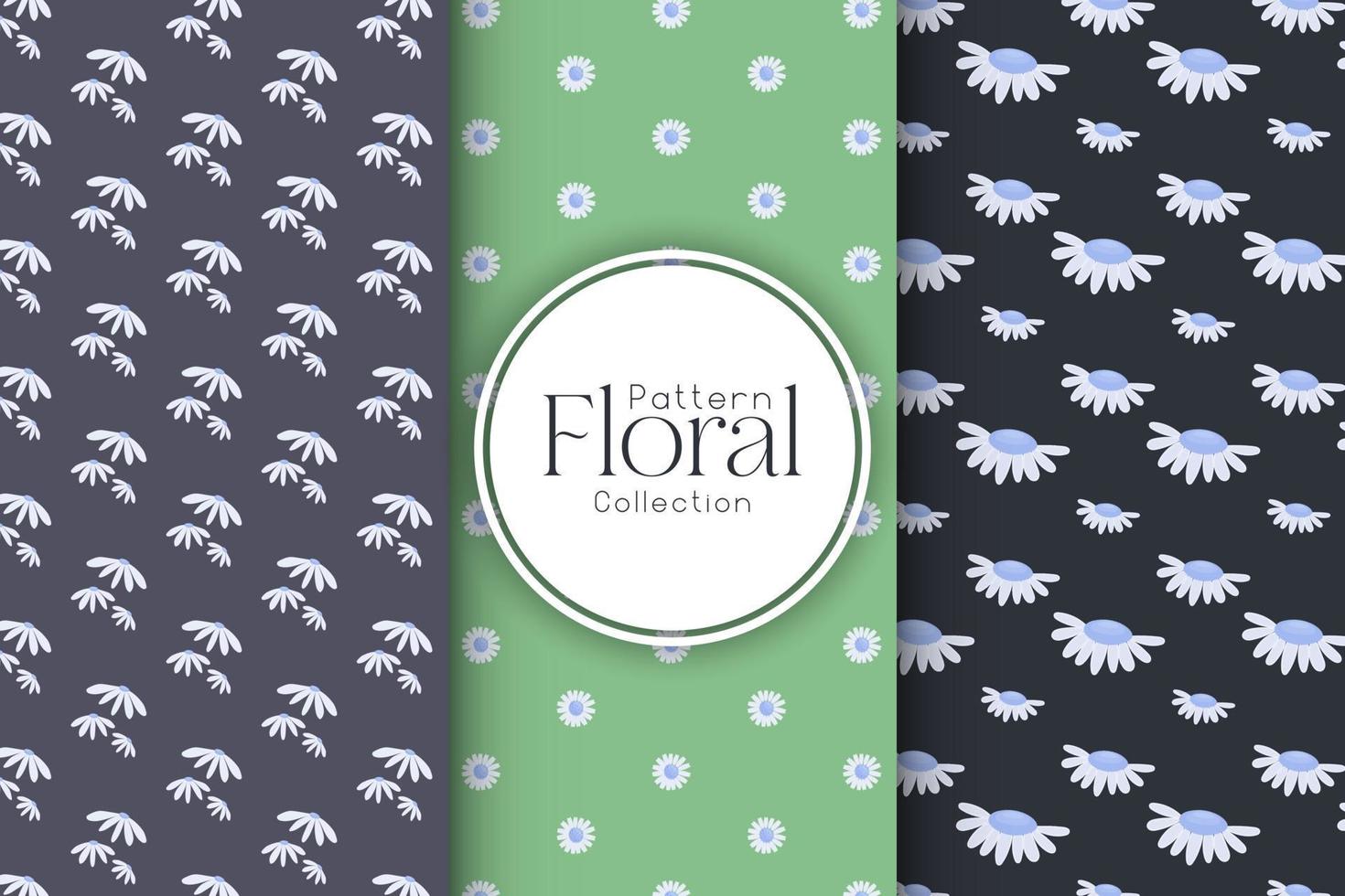 conjunto do verão floral padrões, minimalista estilo vetor