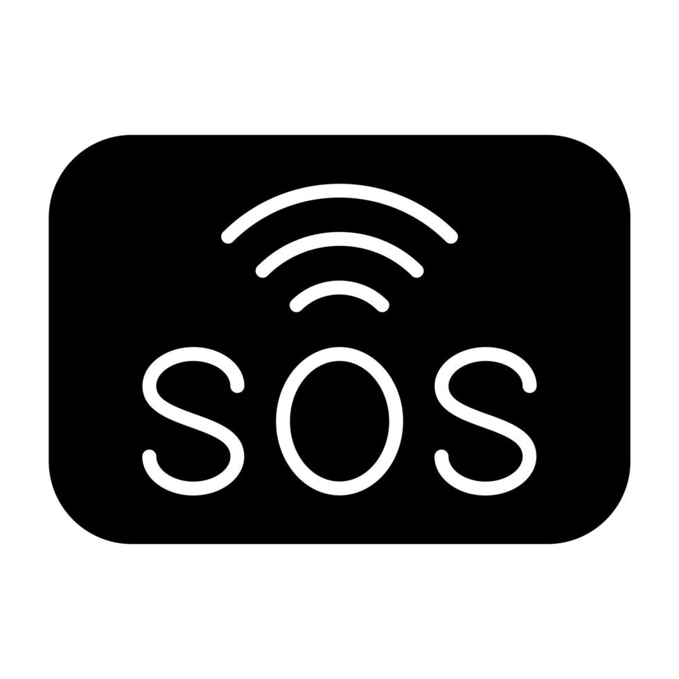 SOS ícone estilo vetor