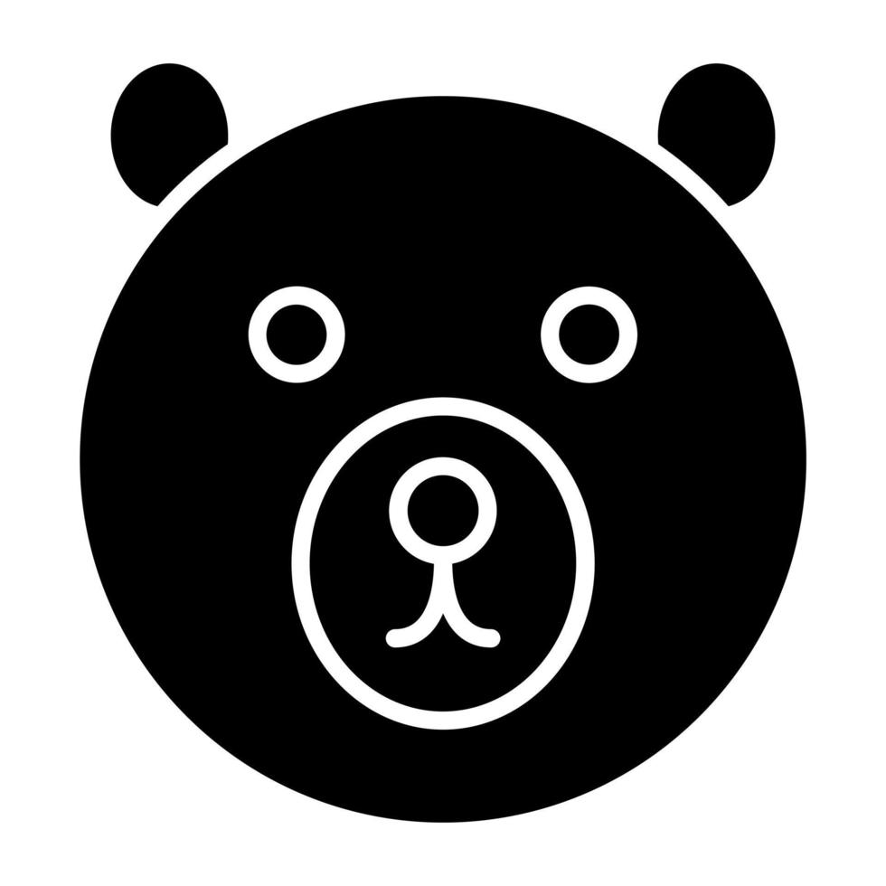Urso ícone estilo vetor