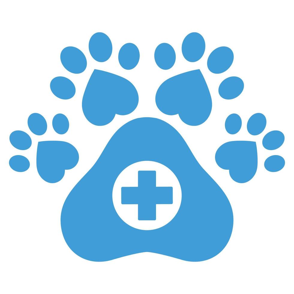 ilustração do logotipo da clínica veterinária. vetor