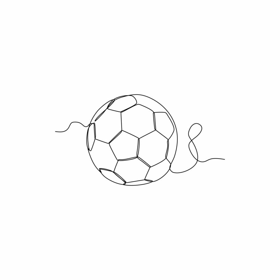 contínuo linha arte bola branco fundo vetor