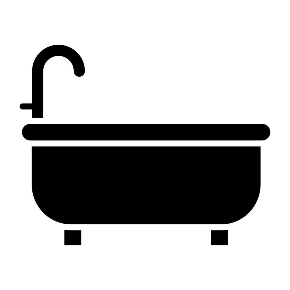 estilo de ícone de banheira vetor