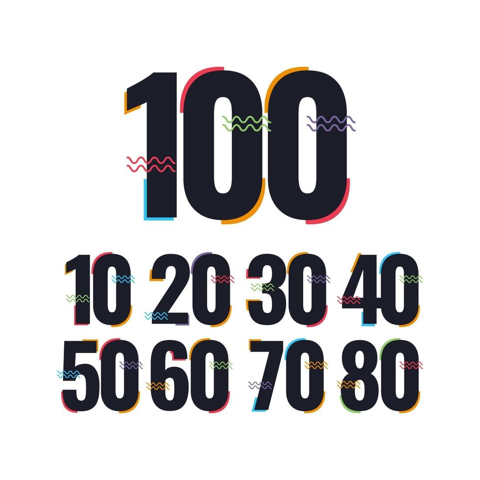 100 anos aniversário celebração vector template design ilustração logo icon