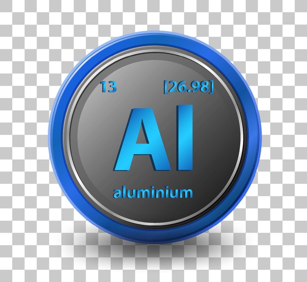 elemento químico de alumínio vetor