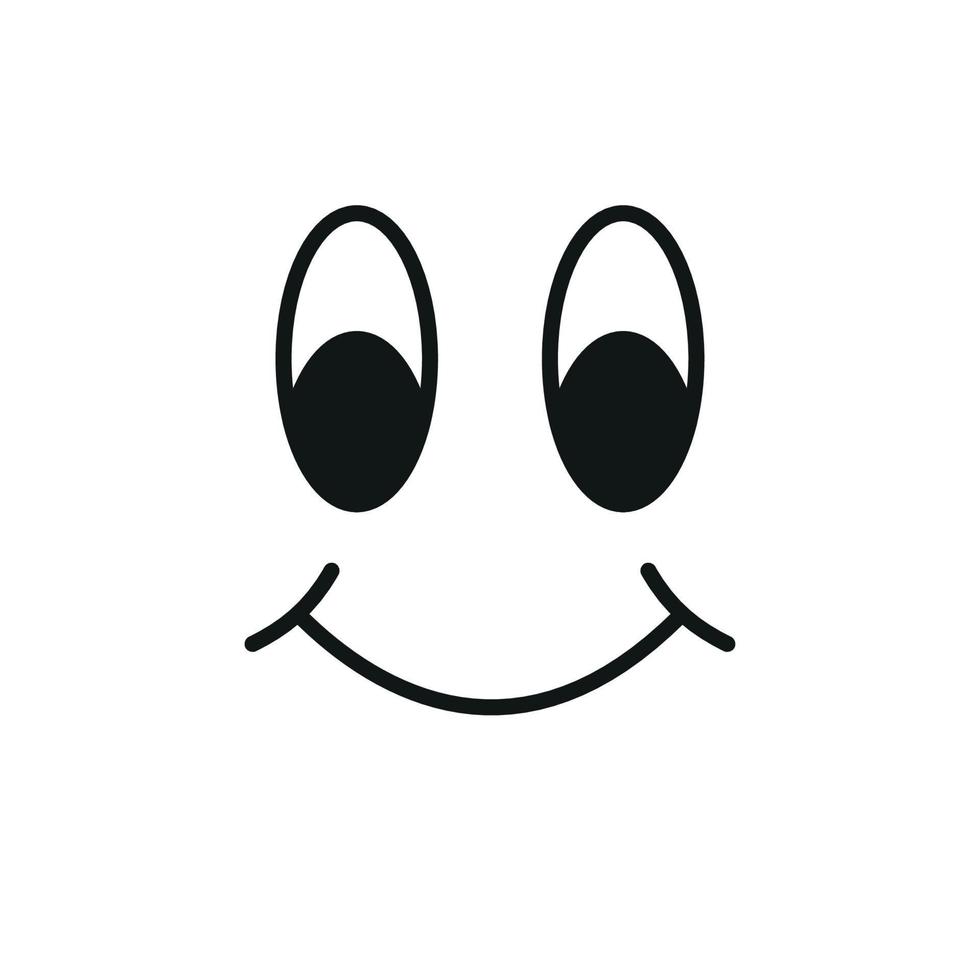 conjunto de caras engraçadas de personagens de mascote de desenho animado retrô dos anos 30. Elementos de olhos e bocas de animação dos anos 50, 60. modelo de sorrisos em quadrinhos vintage. caricaturas com emoções felizes. clipart vetorial desenhado à mão. vetor