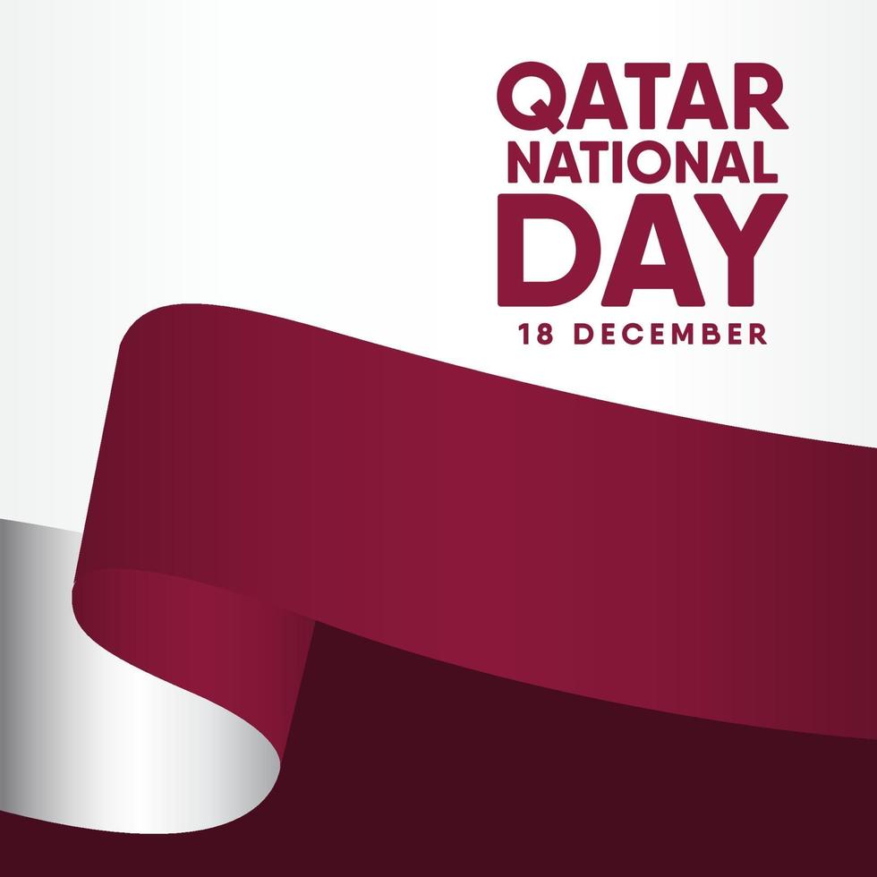 ilustração de design de modelo vetorial do dia nacional do qatar vetor