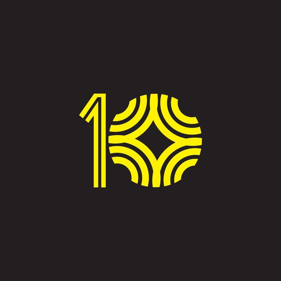 10 anos aniversário comemoração número vetor modelo design ilustração logotipo ícone