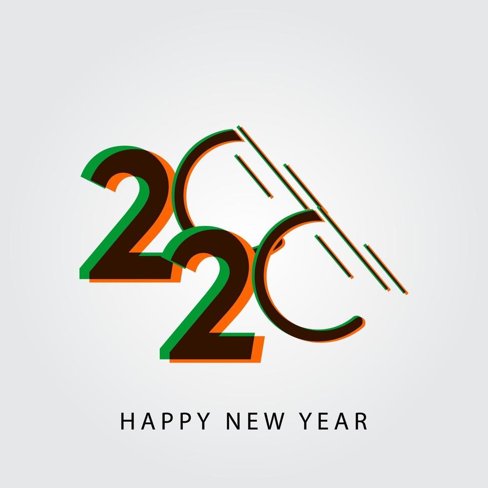 feliz ano novo 2020 ilustração de design de modelo de vetor de celebração