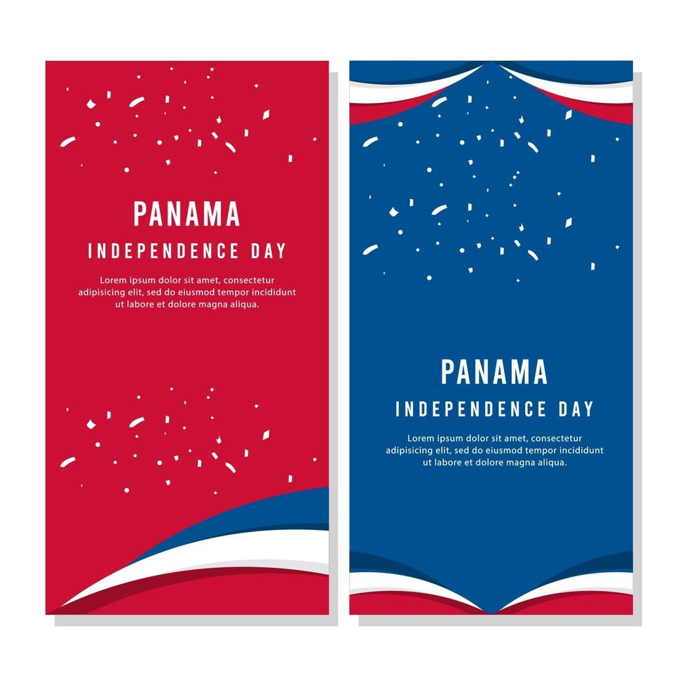 ilustração de design de modelo vetorial feliz dia da independência do Panamá vetor