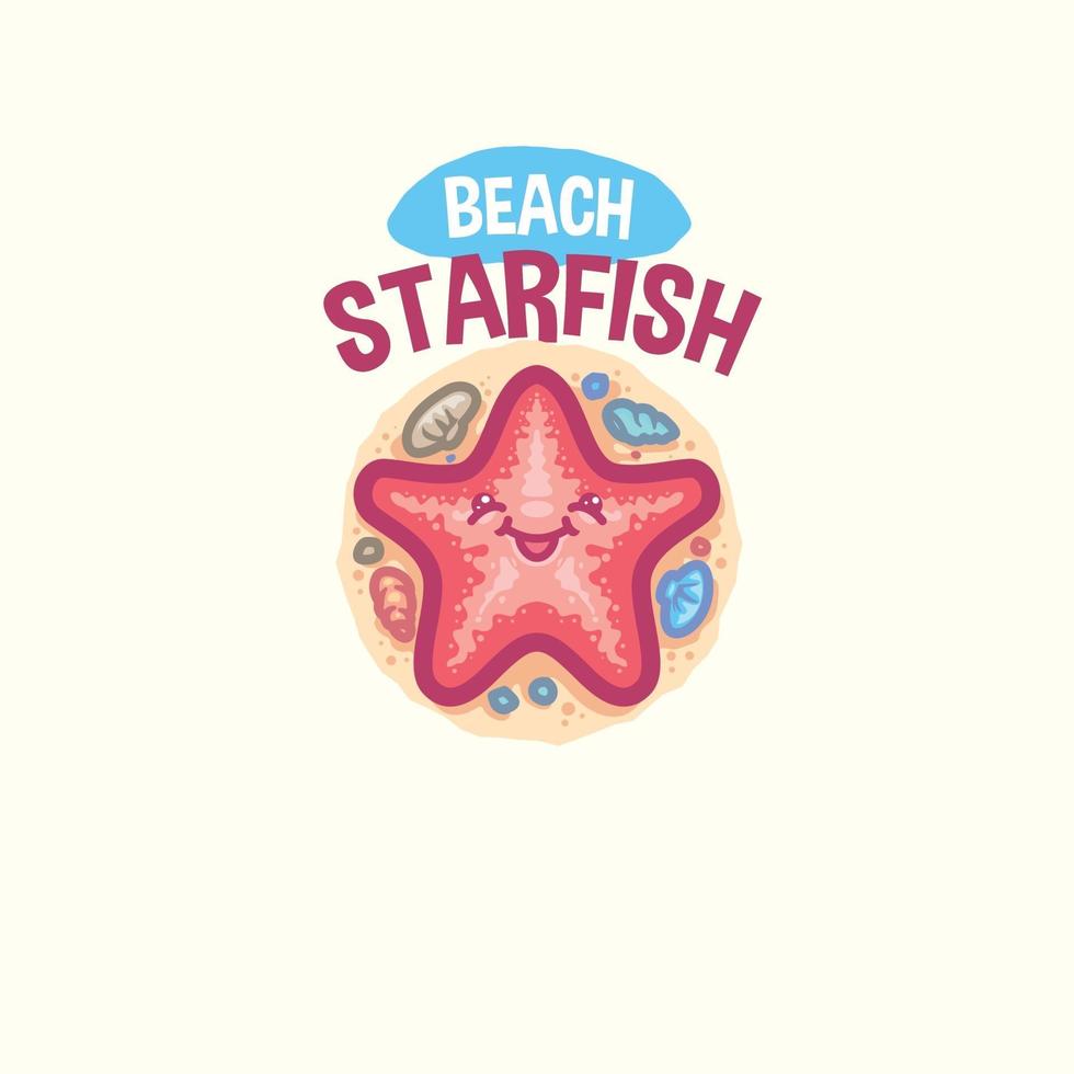 desenho de criatura do mar estrela do mar vetor