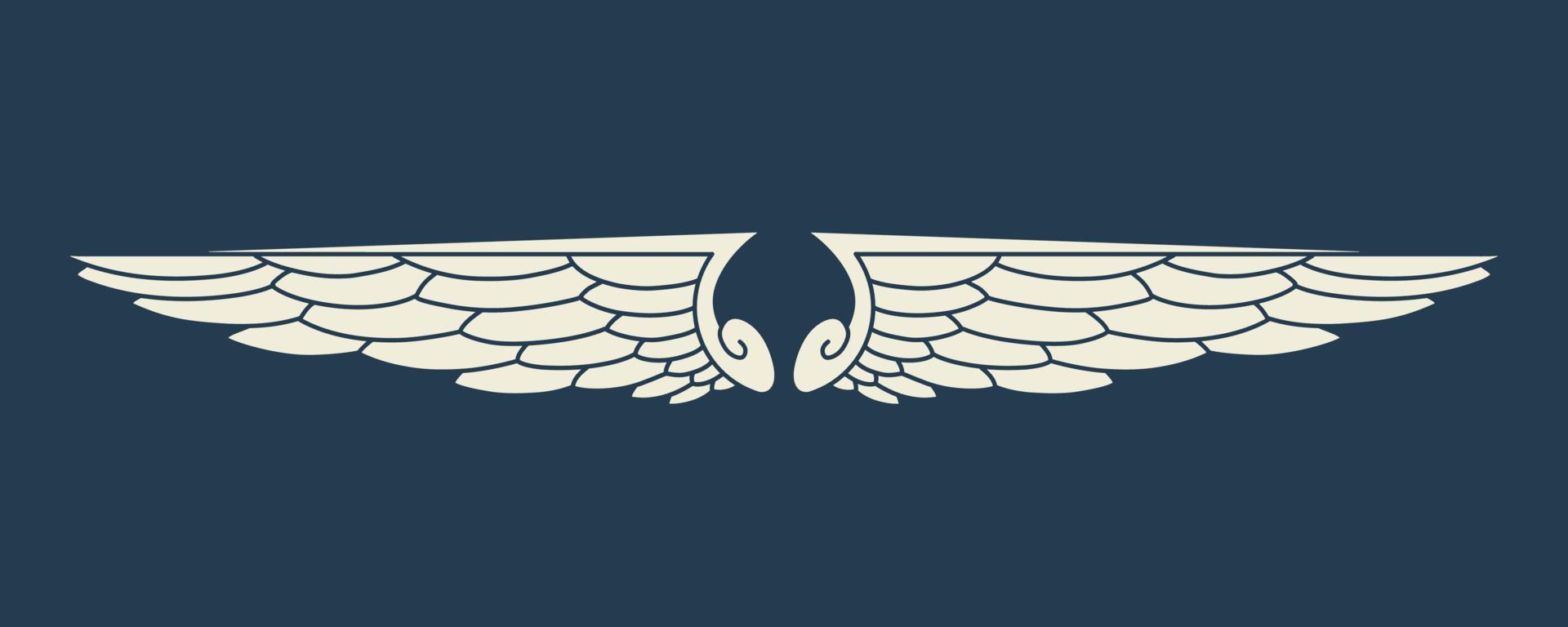 ícone de logotipo de vetor asas de anjo branco