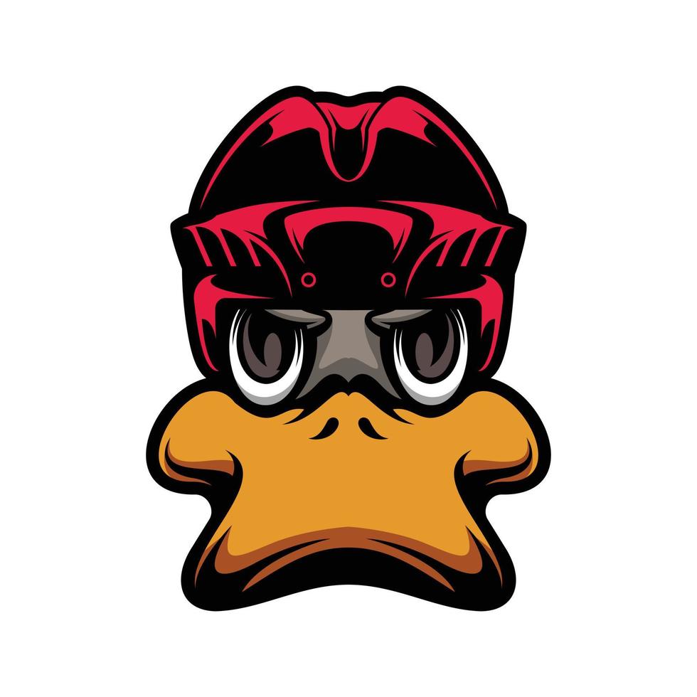 Pato hóquei mascote logotipo Projeto vetor