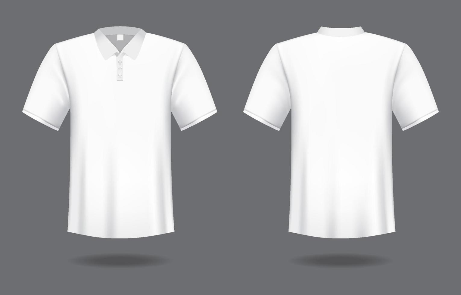 3d pólo branco camiseta modelo vetor