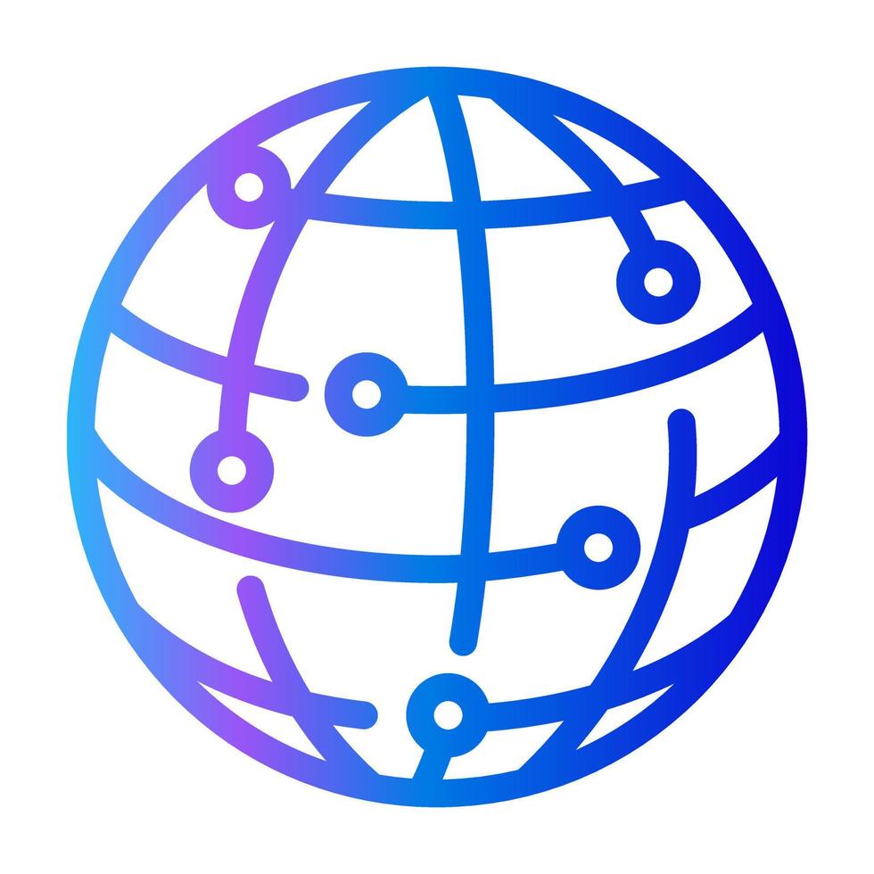 global ai vetor ícone. símbolo og neurônio artificial inteligência. inteligente tecnologia logotipo.