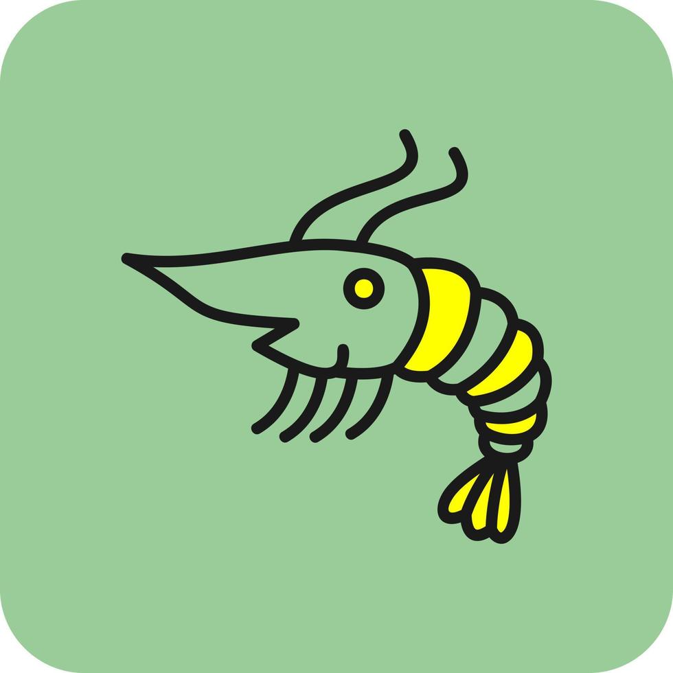design de ícone vetorial de camarão vetor