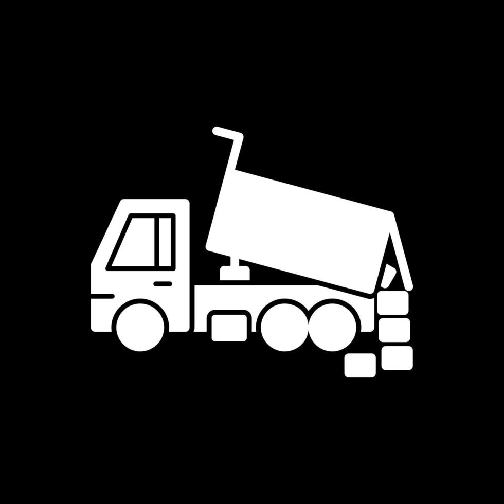 design de ícone de vetor de caminhão basculante