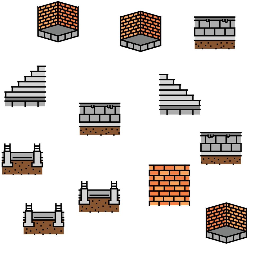 construção casa estrutura vetor desatado padronizar