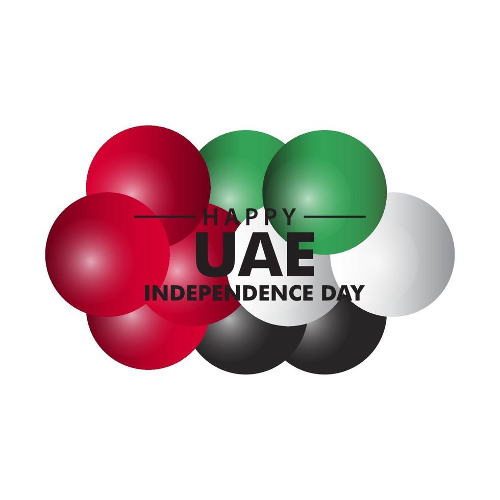 feliz dia da independência dos uae ilustração de design de modelo vetorial vetor