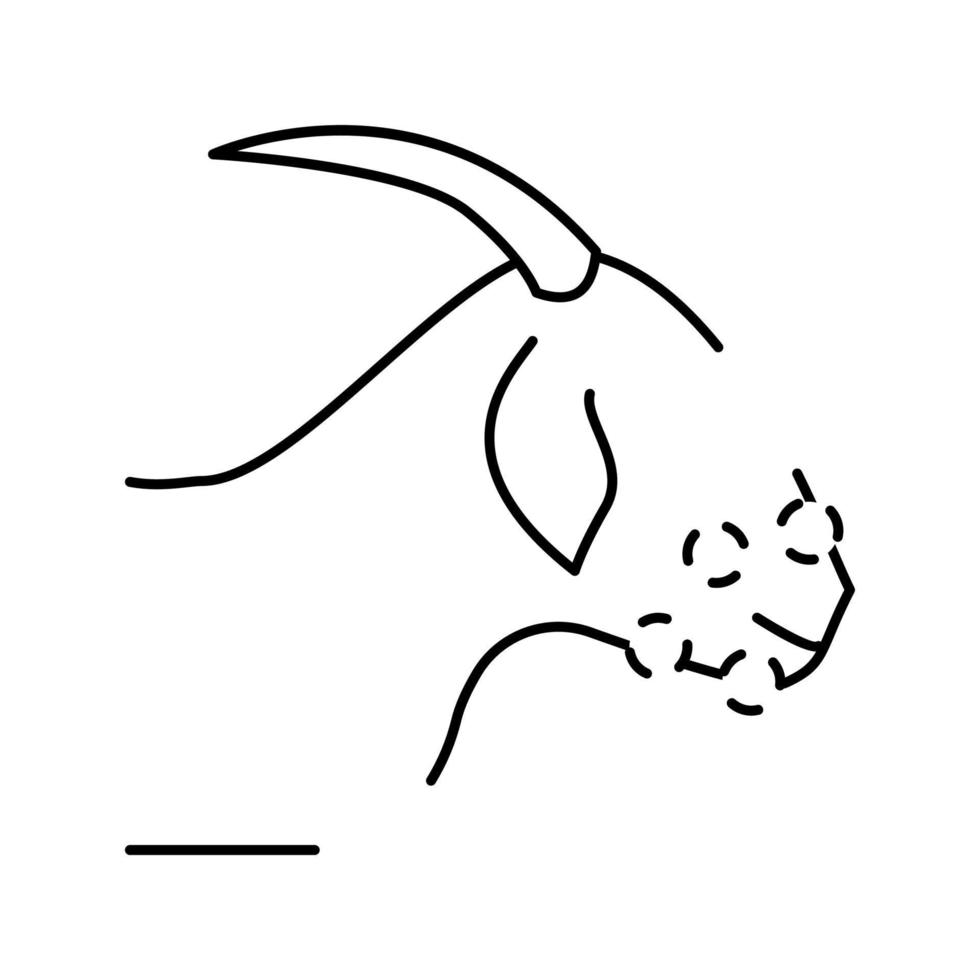 ilustração em vetor de ícone de linha de vírus orf