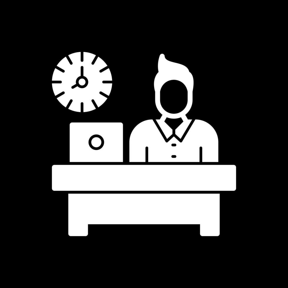design de ícone de vetor de horas extras