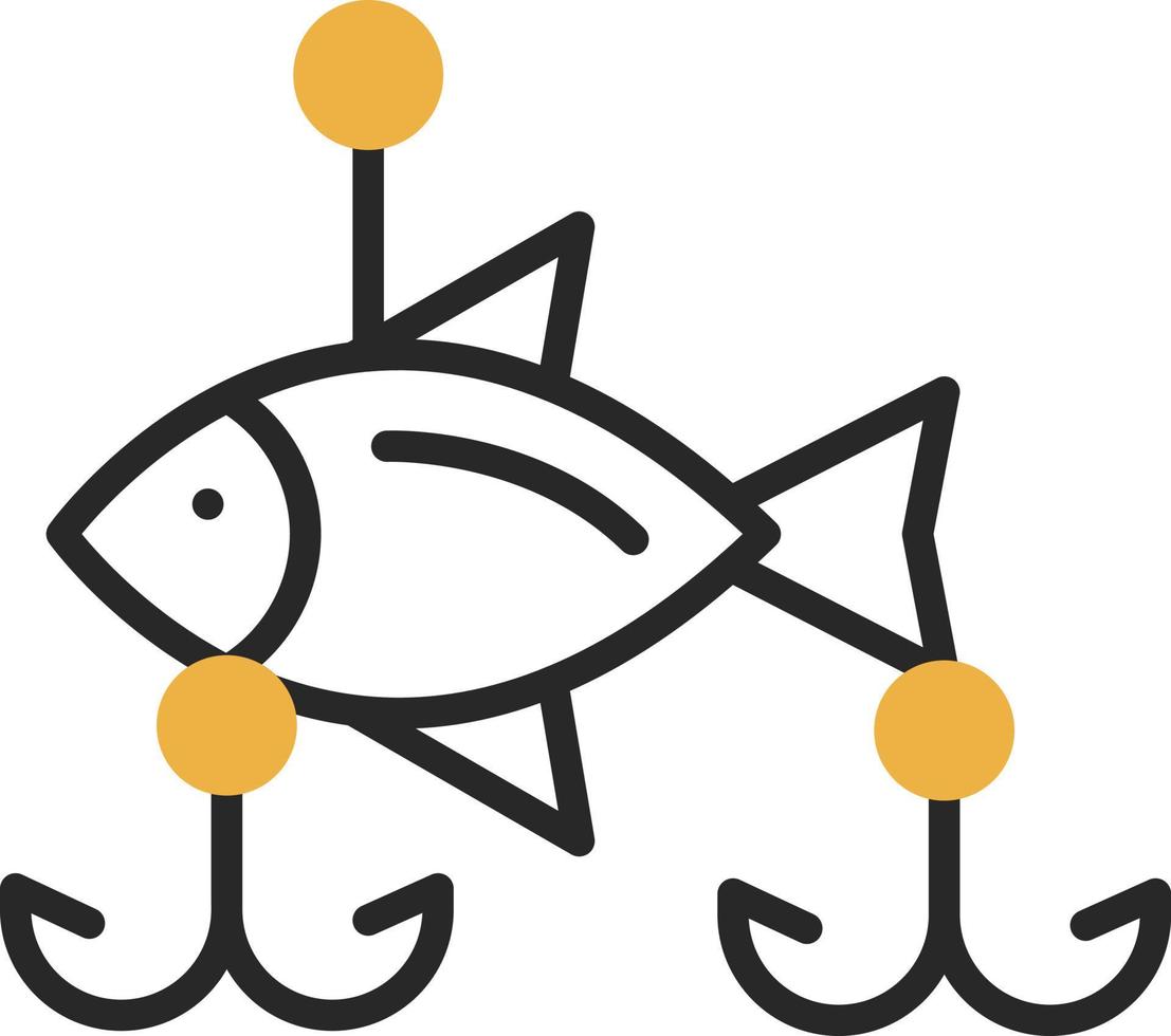 design de ícone de vetor de iscas de pesca