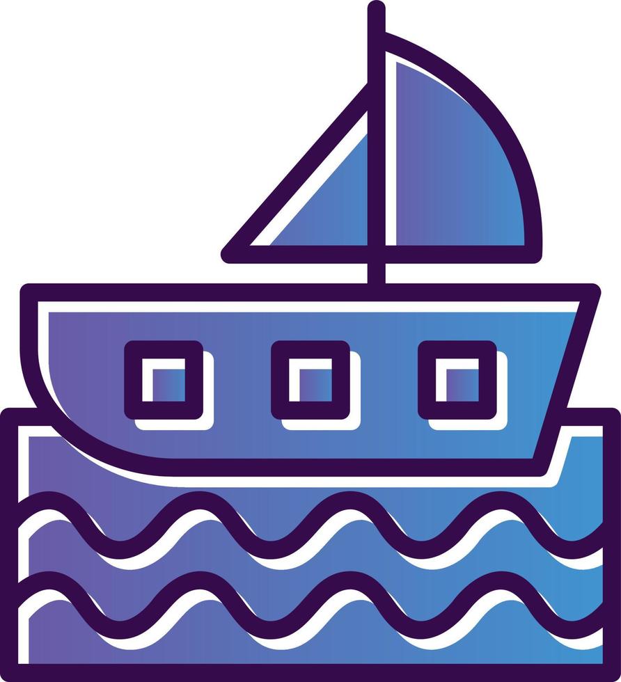 design de ícone de vetor de barco à vela