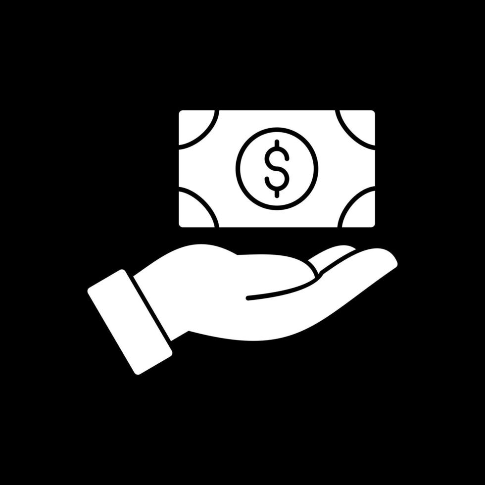 design de ícone vetorial de doação em dinheiro vetor