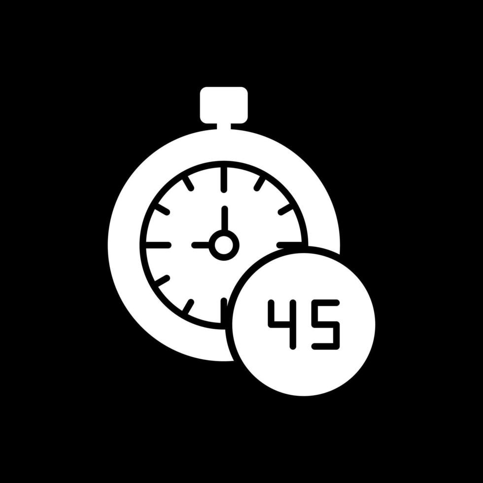 design de ícone vetorial de 45 minutos vetor